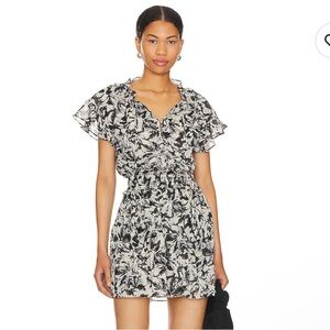 Natalia Dress in Tonal Abstract